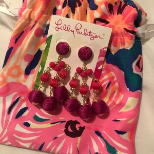 Pink Lily Pulitzer earrings